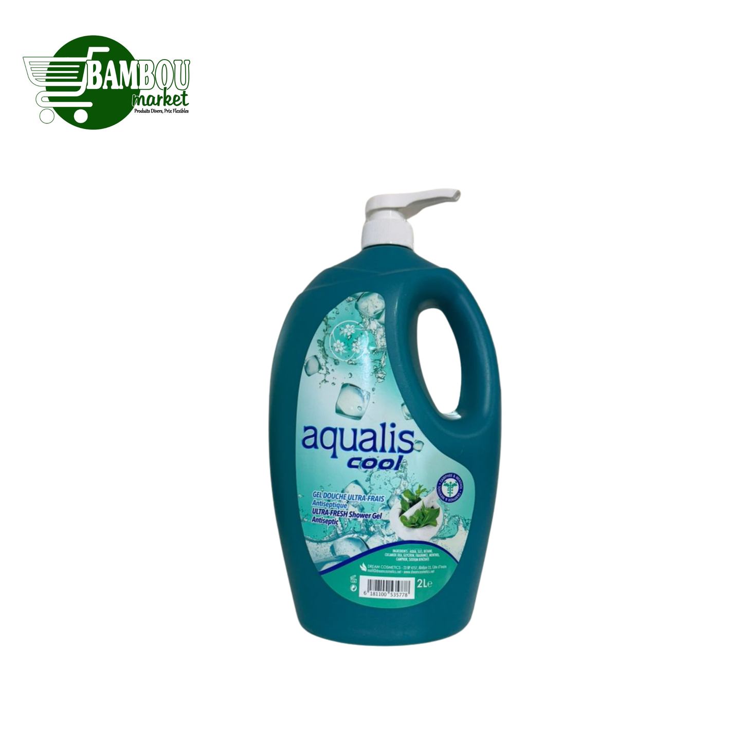 GEL DOUCHE AQUALIS COOL VERT 2L