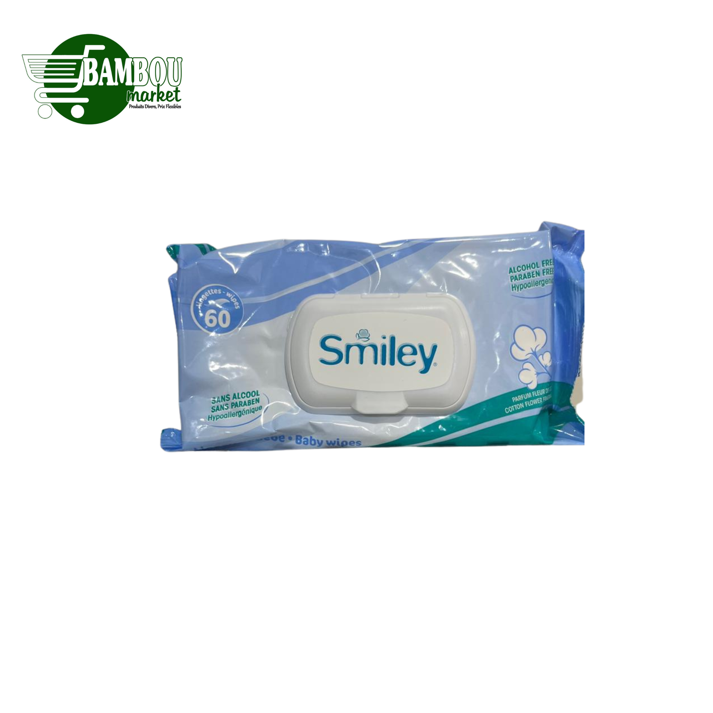 LINGETTES SMILEY PARFUM FLEUR DE COTON