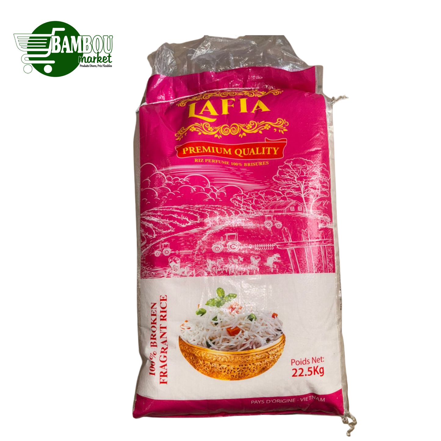 RIZ LAFIA VIETNAMIEN 100% CASSE 22.5KG