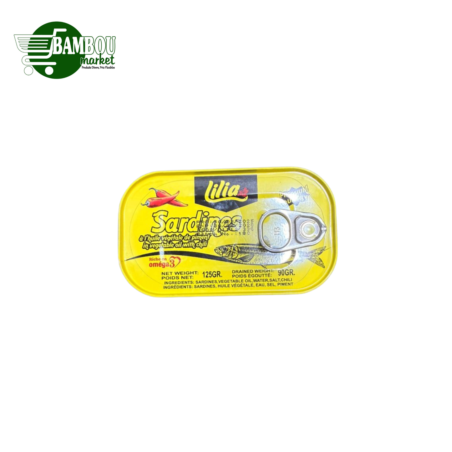 LILIA SARDINE A L'HUILE DE PIMENT 125G